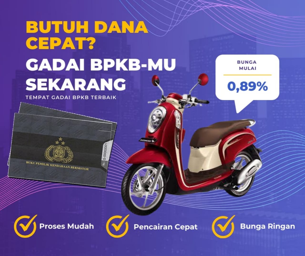 Kredit Jaminan Bpkb Motor Honda Scoopy 110 Dapat Dana Berapa? Seperti Ini Simulasinya